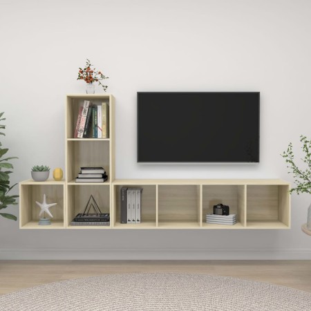 Juego de muebles de salón 3 pzas madera ingeniería roble Sonoma von , TV-Möbel - Ref: Foro24-3079829, Preis: 133,11 €, Rabatt: %
