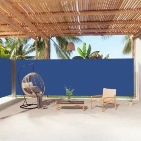 Blue retractable side awning 200x1000 cm by vidaXL, Umbrellas - Ref: Foro24-318046, Price: 157,18 €, Discount: %