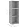Muebles de salón de pared 2 pzs madera ingeniería gris hormigón von , TV-Möbel - Ref: Foro24-3079857, Preis: 90,41 €, Rabatt: %