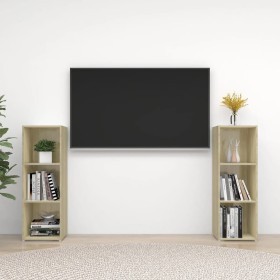 Muebles de salón 2 piezas madera de ingeniería