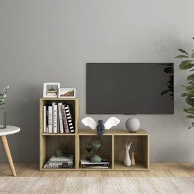 Muebles de salón de pared 2 pzas madera