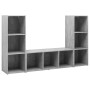 Muebles de salón 3 piezas madera ingeniería gris hormigón | Foro24.es | Tu tienda online para hogar, jardín y más Foro24.es