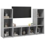 Muebles de salón 3 piezas madera ingeniería gris hormigón | Foro24.es | Tu tienda online para hogar, jardín y más Foro24.es