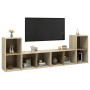 Muebles de salón 4 pzas madera ingeniería roble Sonoma | Foro24.es | Tu tienda online para hogar, jardín y más Foro24.es