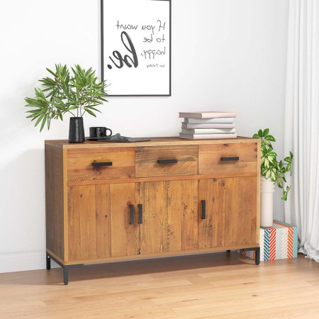 Aparador de madera maciza de pino marrón 110x35x70 cm | Foro24.es | Tu tienda online para hogar, jardín y más Foro24.es