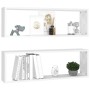 Estantes cubo de pared 2 uds contrachapado blanco 80x15x26,5 cm von , Regale und Regale - Ref: Foro24-807106, Preis: 42,73 €,...
