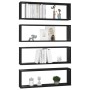 Estantes cubo de pared 4 uds contrachapado negro 80x15x26,5 cm von , Regale und Regale - Ref: Foro24-807110, Preis: 52,13 €, ...