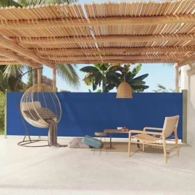 Retractable side awning for patio blue 140x600 cm by vidaXL, Umbrellas - Ref: Foro24-317954, Price: 77,11 €, Discount: %