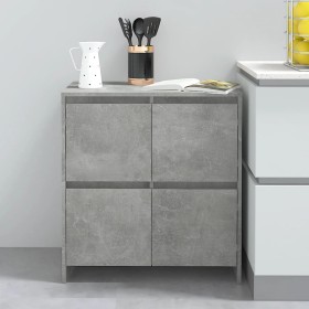 Aparador de madera contrachapada gris hormigón