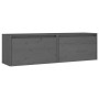 Armarios de pared 2 uds madera maciza pino gris 60x30x35 cm | Foro24.es | Tu tienda online para hogar, jardín y más Foro24.es
