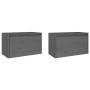 Armarios de pared 2 uds madera maciza pino gris 60x30x35 cm | Foro24.es | Tu tienda online para hogar, jardín y más Foro24.es