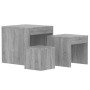 Mesas apilables 3 pzas madera contrachapada color gris Sonoma by , Side tables - Ref: Foro24-815226, Price: 58,37 €, Discount: %