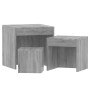 Mesas apilables 3 pzas madera contrachapada color gris Sonoma by , Side tables - Ref: Foro24-815226, Price: 58,37 €, Discount: %