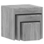Mesas apilables 3 pzas madera contrachapada color gris Sonoma by , Side tables - Ref: Foro24-815226, Price: 58,37 €, Discount: %