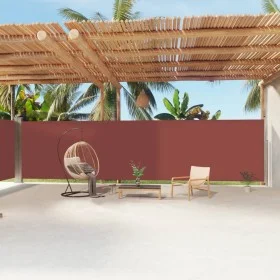 Retractable brown side awning 200x1200 cm by vidaXL, Umbrellas - Ref: Foro24-318081, Price: 132,92 €, Discount: %