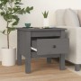 Mesa auxiliar 2 uds de madera maciza de pino gris 40x40x39 cm by , Side tables - Ref: Foro24-813789, Price: 45,12 €, Discount: %