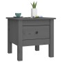 Mesa auxiliar 2 uds de madera maciza de pino gris 40x40x39 cm by , Side tables - Ref: Foro24-813789, Price: 45,12 €, Discount: %