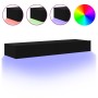 Muebles de TV con luces LED 2 uds negro 60x35x15,5 cm by , TV Furniture - Ref: Foro24-842889, Price: 78,34 €, Discount: %
