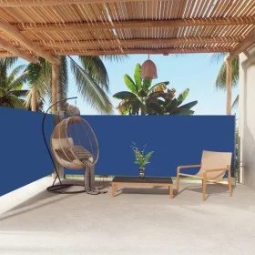 Blue retractable side awning 140x600 cm by vidaXL, Umbrellas - Ref: Foro24-317992, Price: 87,30 €, Discount: %