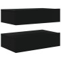 Muebles de TV con luces LED 2 uds negro 60x35x15,5 cm by , TV Furniture - Ref: Foro24-842889, Price: 78,34 €, Discount: %