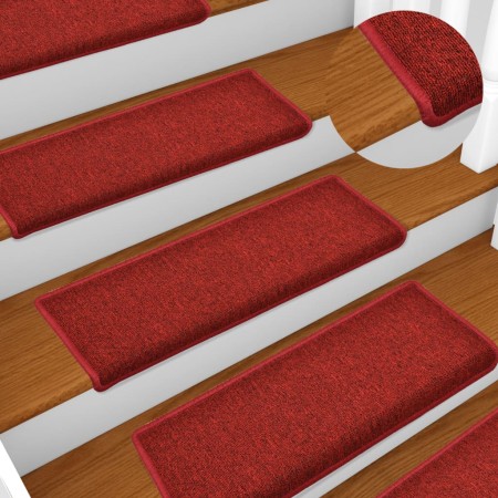 Alfombras de peldaños de escalera 15 uds rojo 65x21x4 cm von , Treppenmatten - Ref: Foro24-134572, Preis: 68,86 €, Rabatt: %
