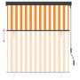 Estor enrollable de exterior blanco y naranja 140x250 cm de , Persianas y estores - Ref: Foro24-145969, Precio: 80,38 €, Desc...