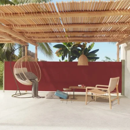Retractable side awning for patio red 140x600 cm by vidaXL, Umbrellas - Ref: Foro24-317955, Price: 80,02 €, Discount: %