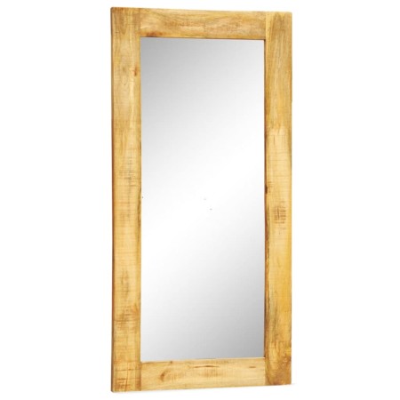 Espejo rectangular de pared con marco de madera maciza 120 x 60 cm de , Espejos - Ref: Foro24-241089, Precio: 172,39 €, Descu...