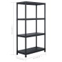 Estantería de plástico 100 kg 60x30x138 cm negro | Foro24.es | Tu tienda online para hogar, jardín y más Foro24.es