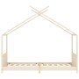Estructura de cama infantil de madera maciza de pino 90x200 cm by , Cribs and beds for children - Ref: Foro24-283366, Price: ...