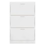 Mueble zapatero madera contrachapada blanco brillo 63x24x103 cm von , Schuhregale und Schuhorganisatoren - Ref: Foro24-342554...