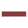 Retractable side awning for patio red 140x600 cm by vidaXL, Umbrellas - Ref: Foro24-317955, Price: 80,02 €, Discount: %