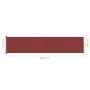 Toldo lateral retráctil para patio rojo 140x600 cm de vidaXL, Sombrillas - Ref: Foro24-317955, Precio: 74,54 €, Descuento: %