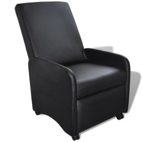 Sillón plegable de cuero sintético negro by , Armchairs - Ref: Foro24-241681, Price: 243,13 €, Discount: %