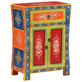 Aparador pintado a mano de madera maciza mango 54x30x74 cm by , Sideboards - Ref: Foro24-352053, Price: 214,33 €, Discount: %