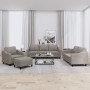Juego de sofás con cojines 4 piezas tela gris taupe by , Sofas - Ref: Foro24-3201785, Price: 651,71 €, Discount: %