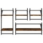 Estantes pared barras 4 pzas madera de ingeniería roble ahumado | Foro24.es | Tu tienda online para hogar, jardín y más Foro24.es