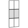 Puerta corredera vidrio templado y aluminio negra 90x205 cm by , Doors for the home - Ref: Foro24-155211, Price: 193,13 €, Di...