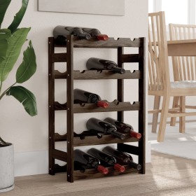 Botellero para 20 botellas madera maciza de pino negro by , Wine racks - Ref: Foro24-373401, Price: 28,33 €, Discount: %