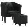 Sillón con taburete cuero sintético negro von , Sessel - Ref: Foro24-356463, Preis: 174,51 €, Rabatt: %