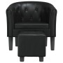 Sillón con taburete cuero sintético negro von , Sessel - Ref: Foro24-356463, Preis: 174,51 €, Rabatt: %