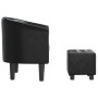 Sillón con taburete cuero sintético negro von , Sessel - Ref: Foro24-356463, Preis: 174,51 €, Rabatt: %