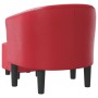Sillón con taburete cuero sintético rojo | Foro24.es | Tu tienda online para hogar, jardín y más Foro24.es