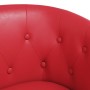 Sillón con taburete cuero sintético rojo | Foro24.es | Tu tienda online para hogar, jardín y más Foro24.es