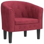 Sillón de terciopelo rojo tinto de , Sillones - Ref: Foro24-356475, Precio: 177,00 €