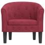 Sillón de terciopelo rojo tinto de , Sillones - Ref: Foro24-356475, Precio: 177,00 €