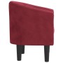 Sillón de terciopelo rojo tinto de , Sillones - Ref: Foro24-356475, Precio: 177,00 €