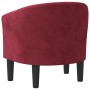 Sillón de terciopelo rojo tinto by , Armchairs - Ref: Foro24-356475, Price: 177,14 €, Discount: %