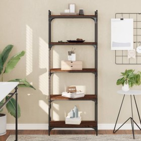 Librería 5 estantes madera ingeniería roble