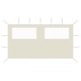 Pared lateral de cenador con ventanas color crema 4x2 m by , Accessories for pavilions and gazebos - Ref: Foro24-3070421, Pri...